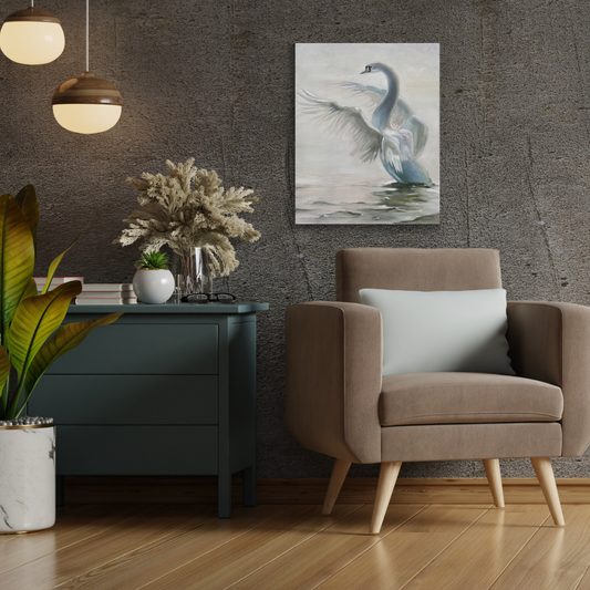 Swan on White